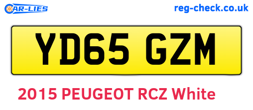 YD65GZM are the vehicle registration plates.