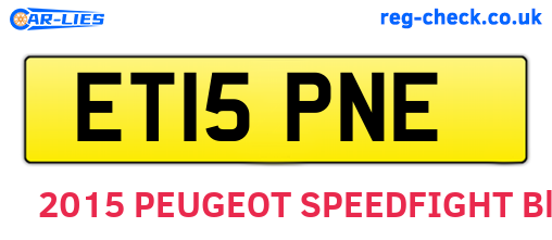 ET15PNE are the vehicle registration plates.