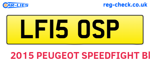 LF15OSP are the vehicle registration plates.