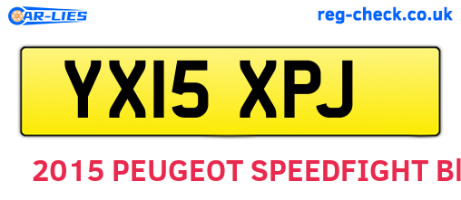 YX15XPJ are the vehicle registration plates.