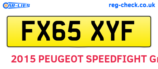 FX65XYF are the vehicle registration plates.