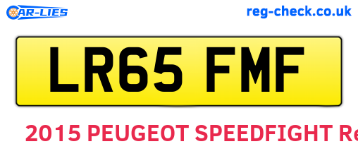 LR65FMF are the vehicle registration plates.
