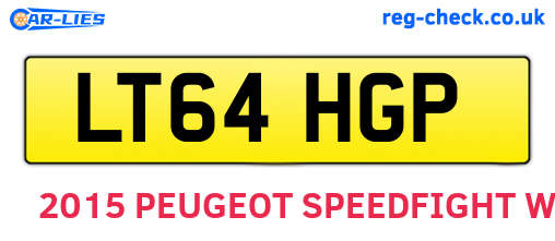 LT64HGP are the vehicle registration plates.