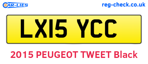LX15YCC are the vehicle registration plates.