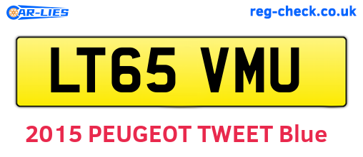 LT65VMU are the vehicle registration plates.