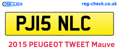 PJ15NLC are the vehicle registration plates.