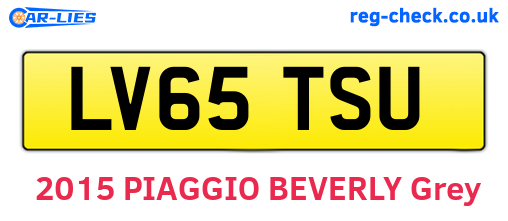 LV65TSU are the vehicle registration plates.