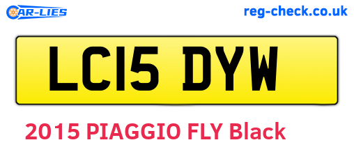LC15DYW are the vehicle registration plates.