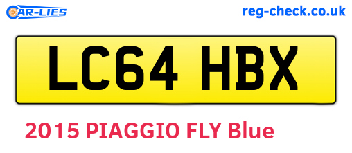 LC64HBX are the vehicle registration plates.