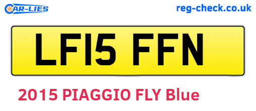 LF15FFN are the vehicle registration plates.