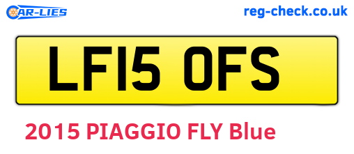 LF15OFS are the vehicle registration plates.