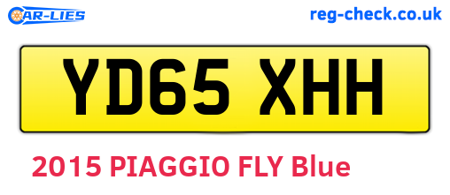 YD65XHH are the vehicle registration plates.