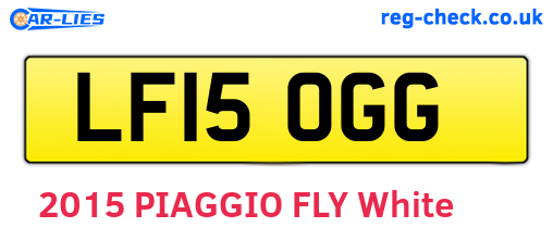 LF15OGG are the vehicle registration plates.