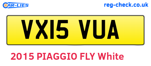 VX15VUA are the vehicle registration plates.