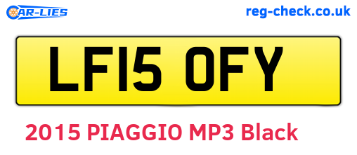 LF15OFY are the vehicle registration plates.