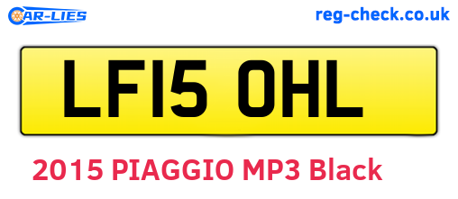 LF15OHL are the vehicle registration plates.