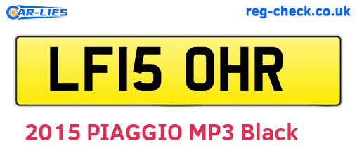 LF15OHR are the vehicle registration plates.