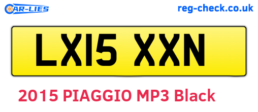 LX15XXN are the vehicle registration plates.