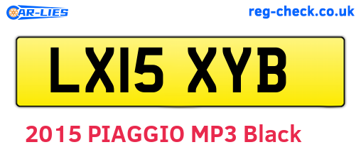 LX15XYB are the vehicle registration plates.