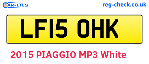 LF15OHK are the vehicle registration plates.