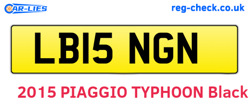 LB15NGN are the vehicle registration plates.