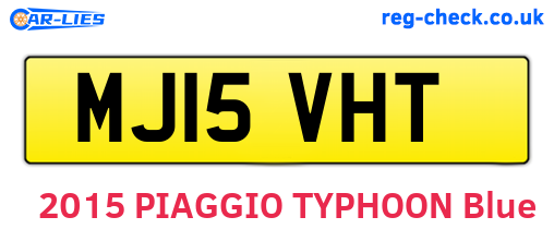 MJ15VHT are the vehicle registration plates.
