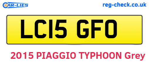 LC15GFO are the vehicle registration plates.