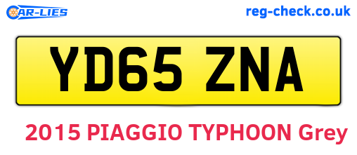 YD65ZNA are the vehicle registration plates.