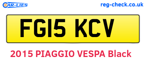 FG15KCV are the vehicle registration plates.