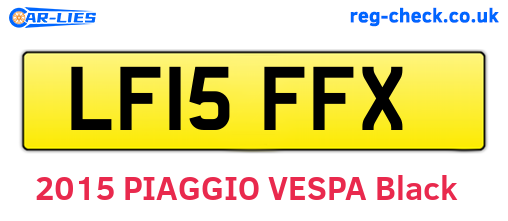 LF15FFX are the vehicle registration plates.