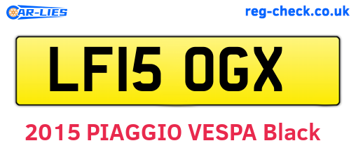 LF15OGX are the vehicle registration plates.