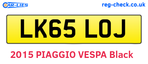 LK65LOJ are the vehicle registration plates.