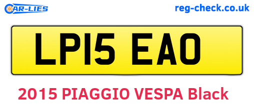 LP15EAO are the vehicle registration plates.