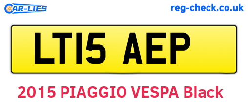 LT15AEP are the vehicle registration plates.