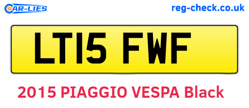 LT15FWF are the vehicle registration plates.