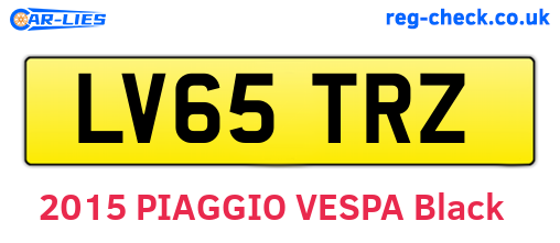 LV65TRZ are the vehicle registration plates.