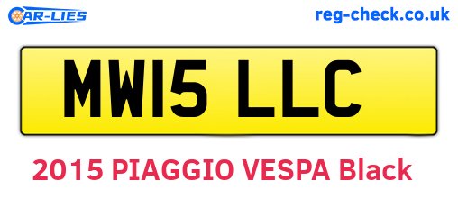 MW15LLC are the vehicle registration plates.