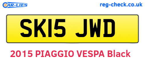SK15JWD are the vehicle registration plates.