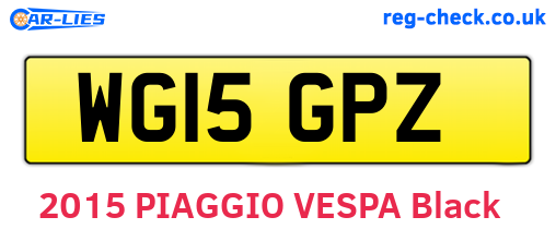 WG15GPZ are the vehicle registration plates.