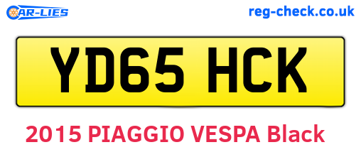 YD65HCK are the vehicle registration plates.
