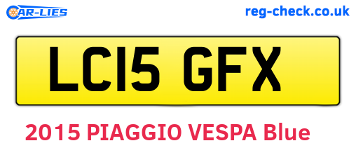 LC15GFX are the vehicle registration plates.