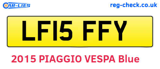 LF15FFY are the vehicle registration plates.