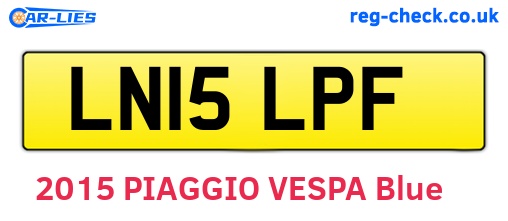 LN15LPF are the vehicle registration plates.