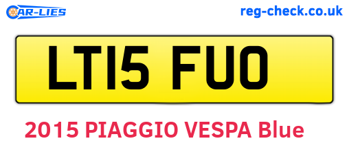 LT15FUO are the vehicle registration plates.