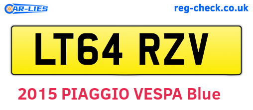 LT64RZV are the vehicle registration plates.