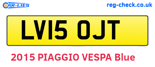 LV15OJT are the vehicle registration plates.