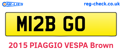 M12BGO are the vehicle registration plates.