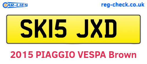 SK15JXD are the vehicle registration plates.