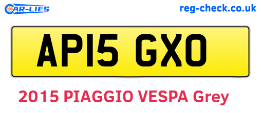 AP15GXO are the vehicle registration plates.