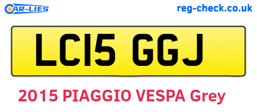LC15GGJ are the vehicle registration plates.